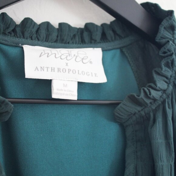 Anthropologie x Mare Mare Long Sleeve Tiered V-Neck Dress Size Medium - Picture 2 of 8